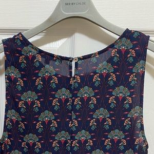 EUC Stitch Fix Daniel Rainn Navy “Albado” Crew Neck Blouse // SZ L